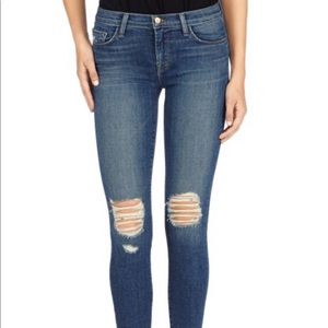J brand cropped distressed skinny jean size 28